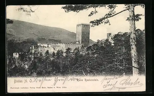 AK Baden, Ruine Rauhenstein