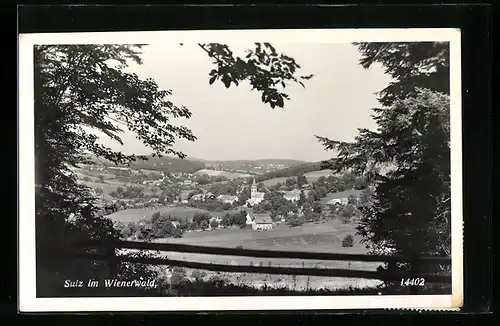 AK Sulz im Wienerwald, Ortspartie mit Kirche