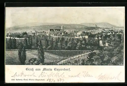 AK Maria Enzersdorf, Ort mit Kirche