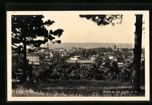 AK Bruck /Leitha, Ortsansicht vom Ortsrand aus