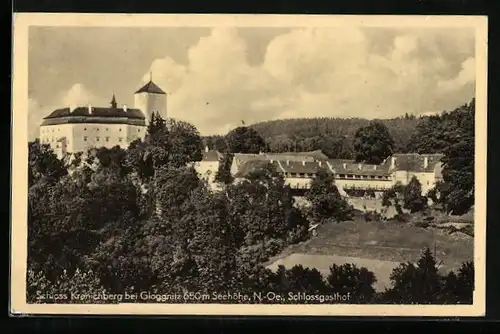 AK Gloggnitz, Schloss Kranichberg mit Schlossgasthof