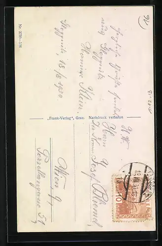 AK Gloggnitz, Totalansicht aus der Vogelschau