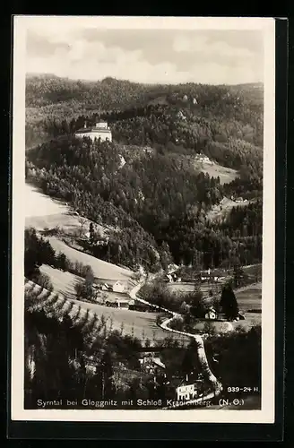 AK Gloggnitz, Syrntal mit Schloss Kranichberg