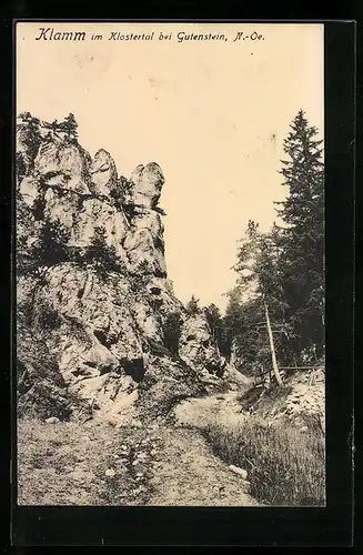 AK Gutenstein, Klamm im Klostertal, Ortspartie