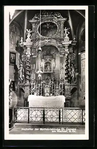 AK St. Corona am Wechsel, Hochaltar der Wallfahrtskirche