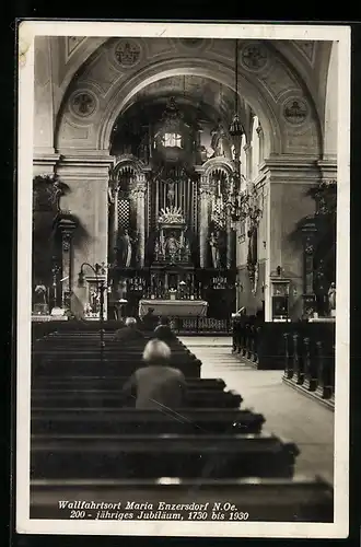 AK Maria Enzersdorf, Inneres der Kirche