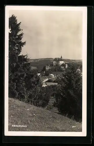 AK Albrechtsberg, Ortsansicht aus der Vogelschau