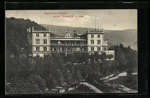 AK Bad Kudowa, Blick auf das Sanatorium
