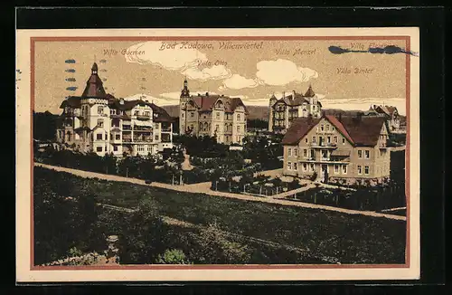 AK Bad Kudowa, Villenviertel, Villa Carmen, Otto und Menzel