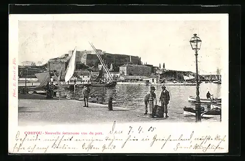 AK Corfou, Nouvelle forteresse vue du port