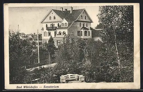 AK Bad Wörishofen, Blick auf das Sanatorium