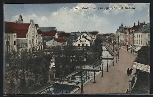 AK Wörishofen, Kneippstrasse mit Kasino