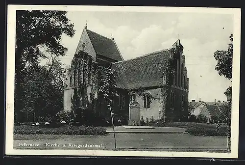 AK Falkensee, Kirche und Kriegerdenkmal