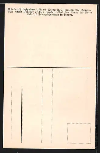 Künstler-AK Münster i. W., Prinzipalmarkt