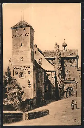 Künstler-AK Nürnberg, Der Heidenturm