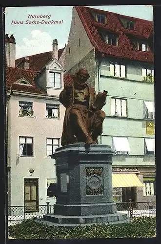 AK Nürnberg, Hans Sachs-Denkmal