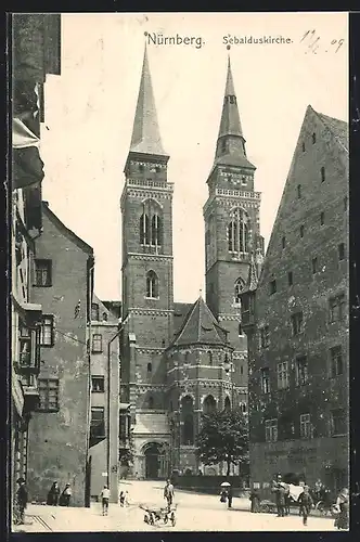 AK Nürnberg, Blick zur Sebalduskirche