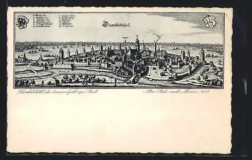 AK Dinkelsbühl, Alter Stich nach Merian 1663