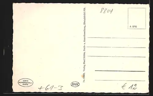 AK Dinkelsbühl, Alter Stich nach Merian 1663