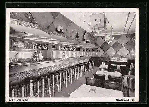 AK Strassburg i. Els., Rio-Weindiele, Karl Roos-Platz 9