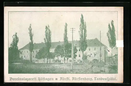 AK Hüsingen, Vereinslazarett, Fürstl. Fürstenberg. Landesspital