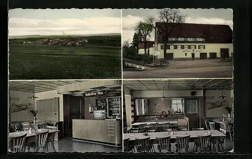 AK Behla, Gasthaus zum Sternen, Ortsansicht