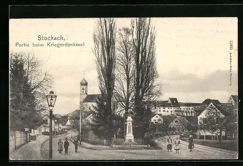 AK Stockach, Partie am Kriegerdenkmal