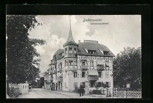 AK Badenweiler, Blick zum Schwarzwaldhotel