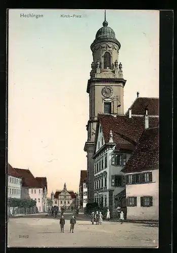 AK Hechingen, Blick über den Kirch-Platz