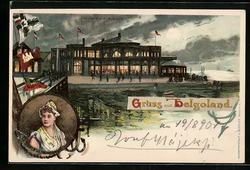 Lithographie Helgoland, Conversations-Haus