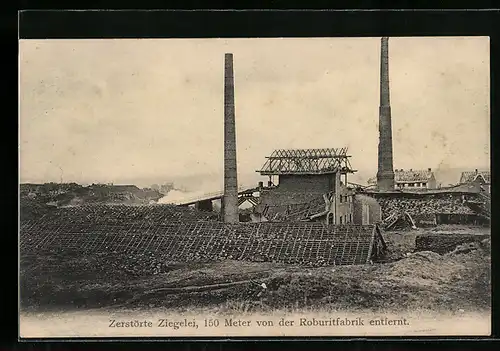 AK Witten-Annen, Explosion der Roburit-Fabrik, zerstörte Ziegelei