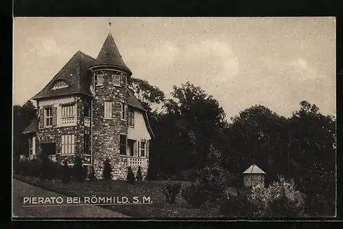 AK Römhild /S. M., Villa Pierato mit Anlagen