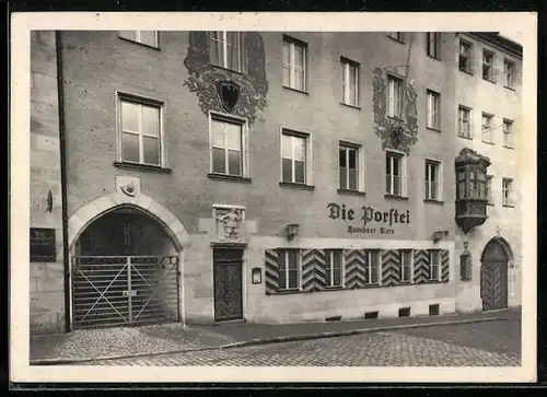 AK Nürnberg, Gaststätte Die Porstei, Oberer Bergauerplatz 6, 8, 10 und 12