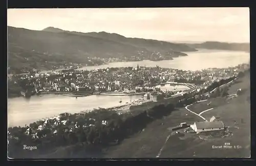 AK Bergen, Totalansicht aus der Vogelschau