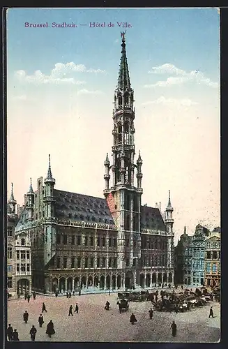 AK Brüssel / Bruxelles, Stadhuis, Hôtel de Ville