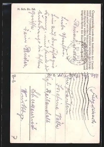 AK Brüssel / Bruxelles, Colonne de Congrés