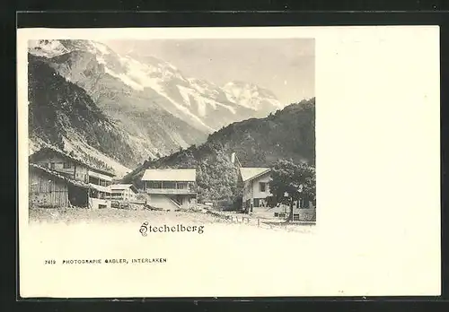 AK Stechelberg, Ortspartie gegen das Gebirge