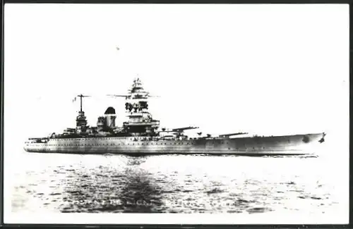 AK Kriegsschiff Dunkerque in Fahrt