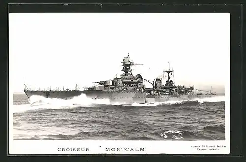 AK Kriegsschiff Montcalm in voller Fahrt