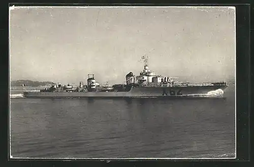 AK Kriegsschiff Volta in Fahrt