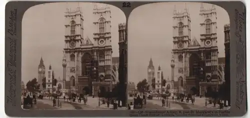 Stereo-Fotografie Underwood & Underwood, New York, Ansicht London, Westminster Abbey