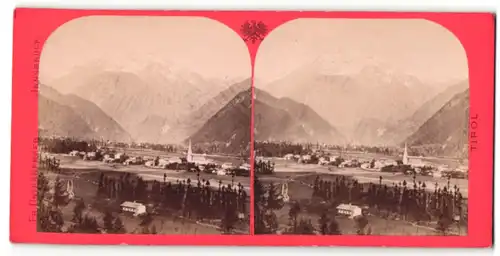 Stereo-Fotografie Fr. Unterberger, Innsbruck, Ansicht Mayerhofen im Zillertal, Panorama