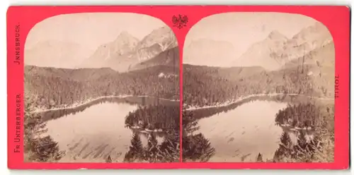 Stereo-Fotografie Fr. Unterberger, Innsbruck, Ansicht Blindsee in Tirol, Panorama