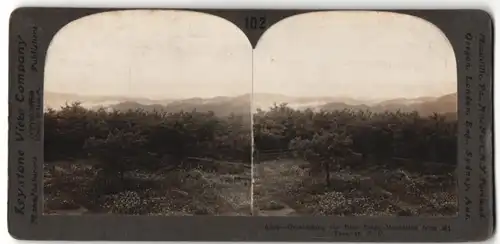 Stereo-Fotografie Keystone View Company, Ansicht Mt. Toxaway, NC, Overlooking the Blue Ridge