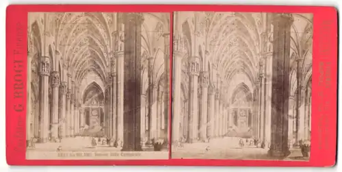 Stereo-Fotografie G. Brogi, Firenze, Ansicht Milano, Interno della Cattedrale