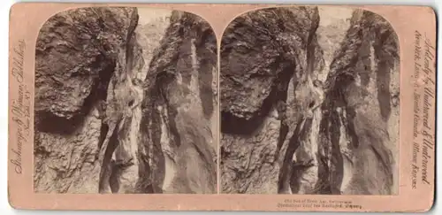 Stereo-Fotografie Strohmeyer & Wyman, New York, NY, Ansicht Schweiz, Altes Flussbett der Aar