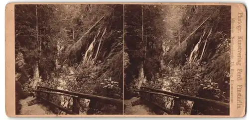 Stereo-Fotografie Ferd. Finsterlin, München, Ansicht Wimbachklamm