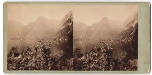 Stereo-Fotografie Ansicht Königsee, gesehen von der Kesselalpe