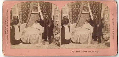 Stereo-Fotografie B. W. Kilburn, Littleton, Looking down upon his luck, Vaterfreuden