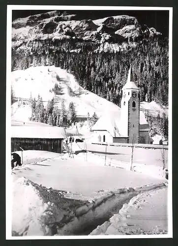 Fotografie Ansicht Corvara / Dolomiten, Ortschaft im Winterzauber